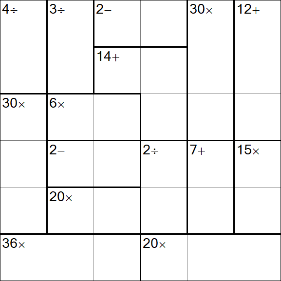 Calcudoku - Einfach