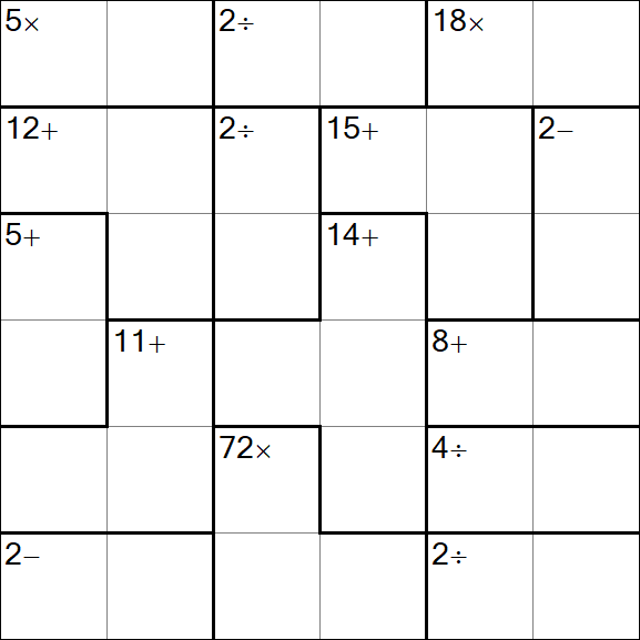 Calcudoku - Einfach