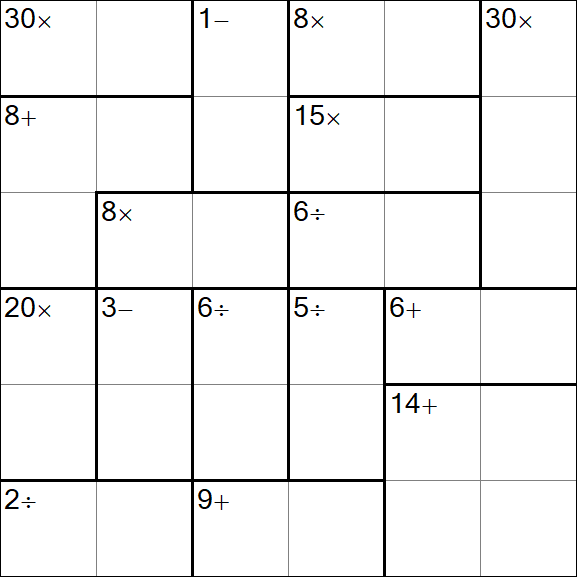Calcudoku - Easy