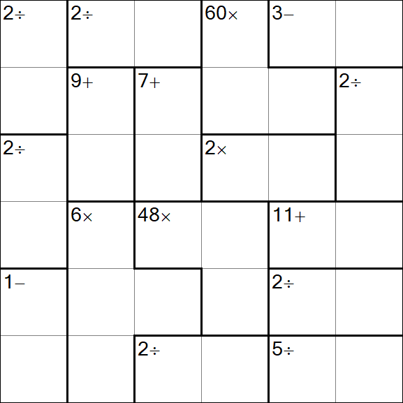 Calcudoku - Einfach