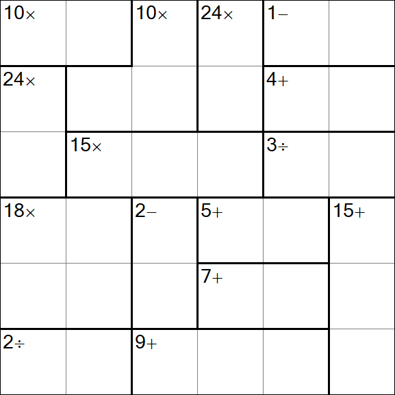 Calcudoku - Einfach