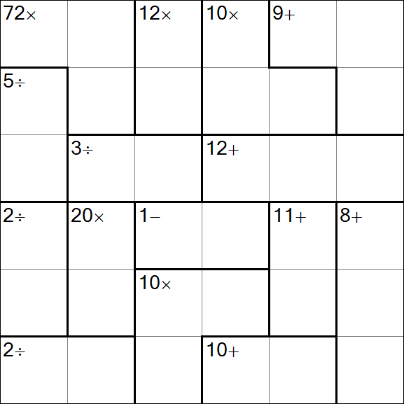 Calcudoku - Einfach