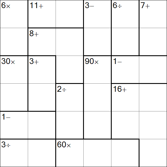 Calcudoku - Einfach