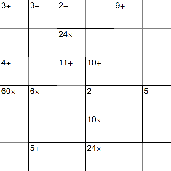 Calcudoku - Einfach