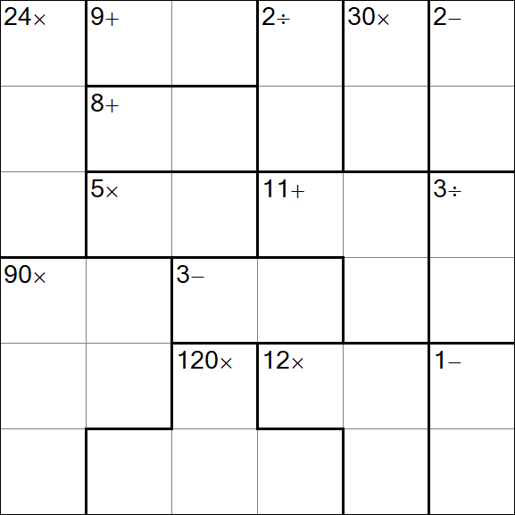 Calcudoku - Einfach