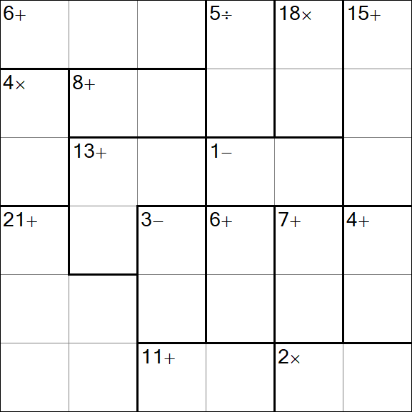 Calcudoku - Einfach