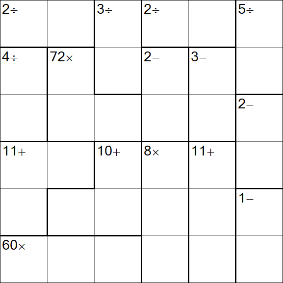 Calcudoku - Einfach