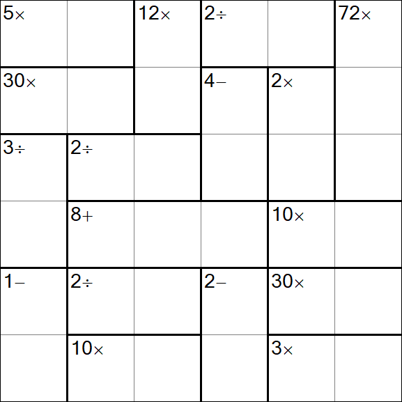 Calcudoku - Einfach