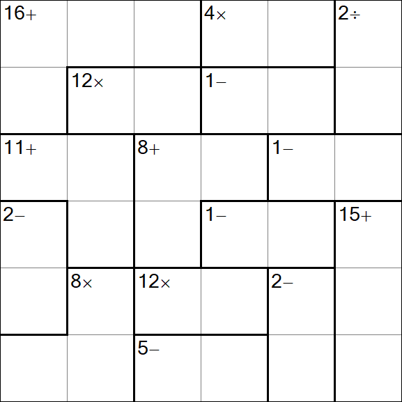 Calcudoku - Einfach