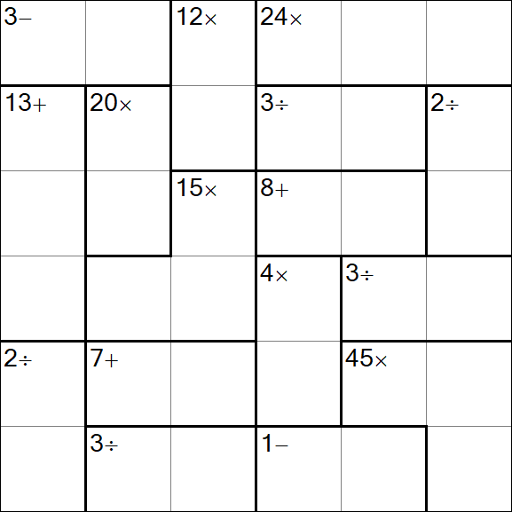 Calcudoku - Einfach
