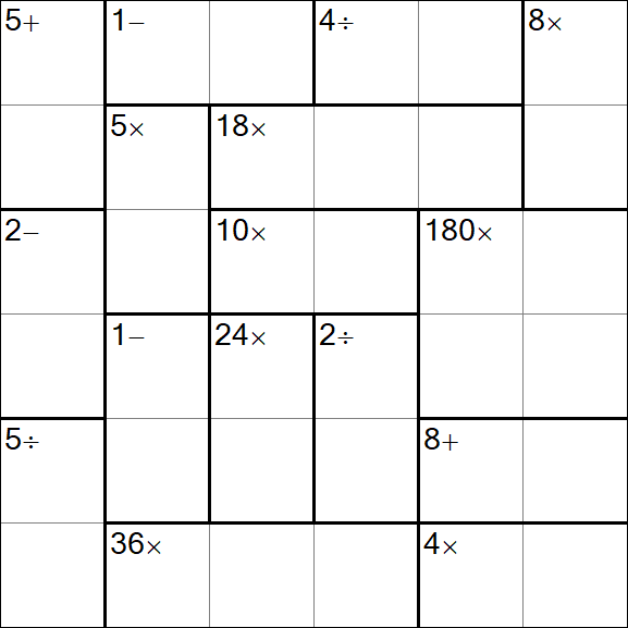 Calcudoku - Einfach