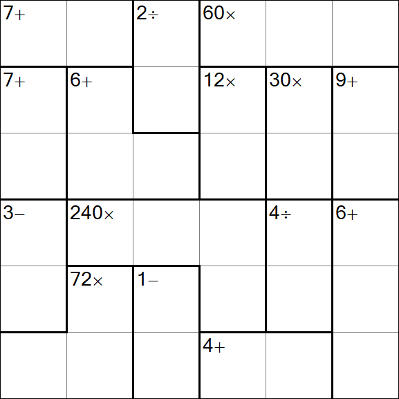 Calcudoku - Einfach