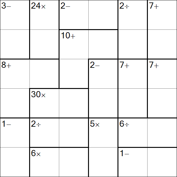 Calcudoku - Einfach