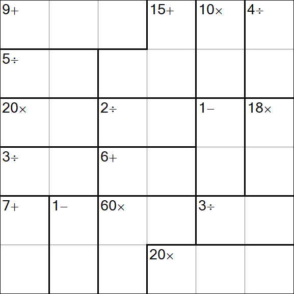 Calcudoku - Einfach
