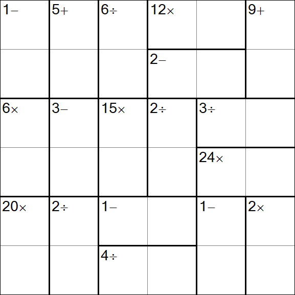 Calcudoku - Einfach