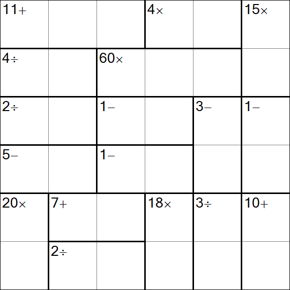 Calcudoku - Einfach