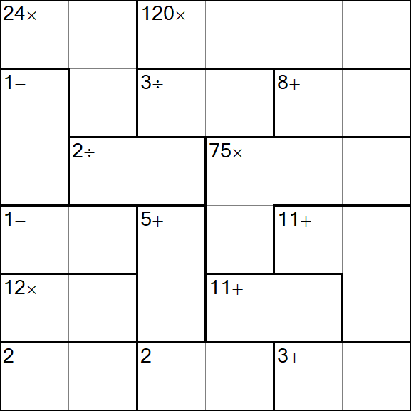 Calcudoku - Einfach