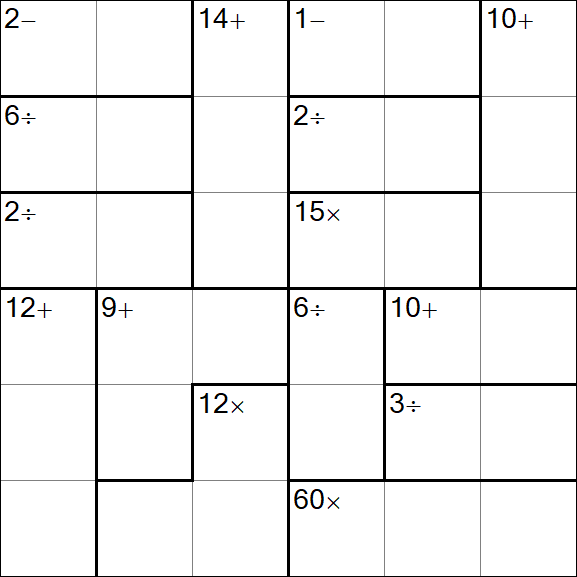 Calcudoku - Einfach