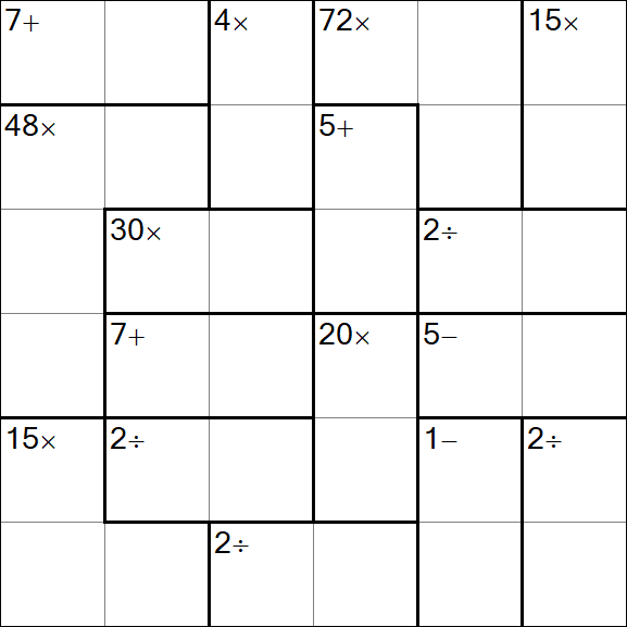 Calcudoku - Einfach
