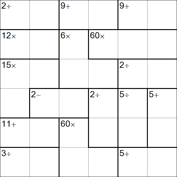 Calcudoku - Einfach