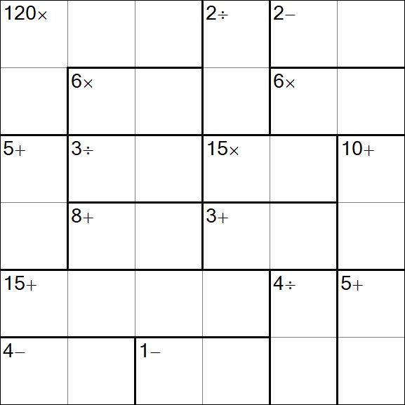Calcudoku - Einfach
