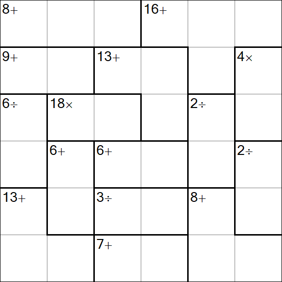 Calcudoku - Einfach