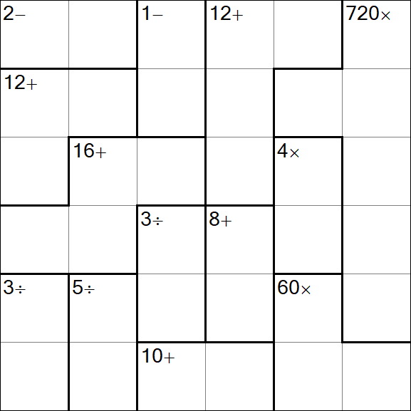 Calcudoku - Einfach