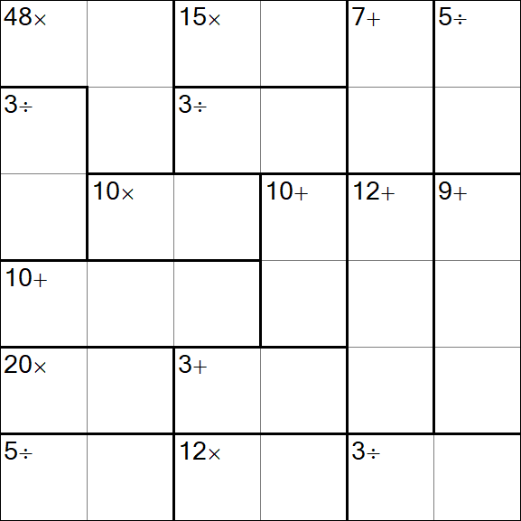 Calcudoku - Einfach
