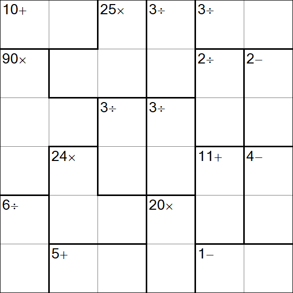 Calcudoku - Einfach