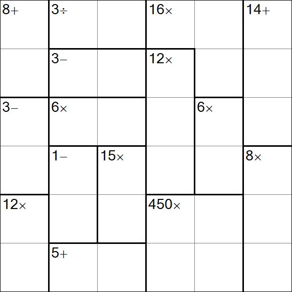 Calcudoku - Einfach