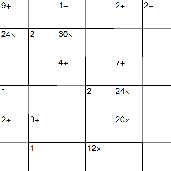Calcudoku - Einfach