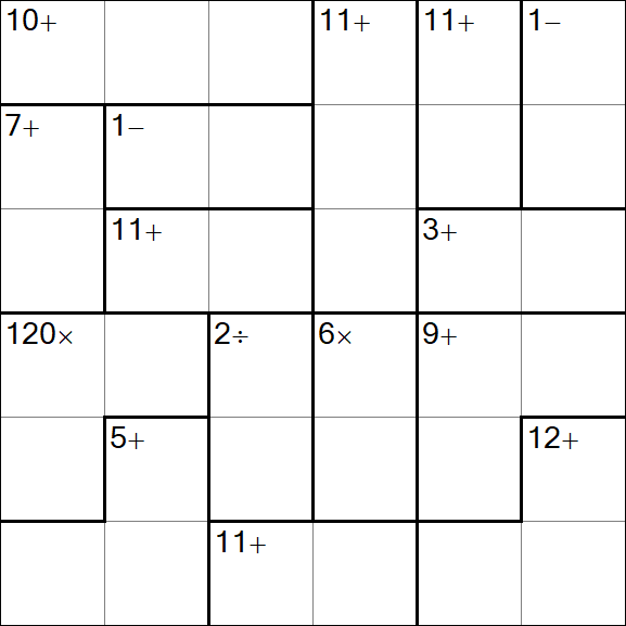 Calcudoku - Einfach