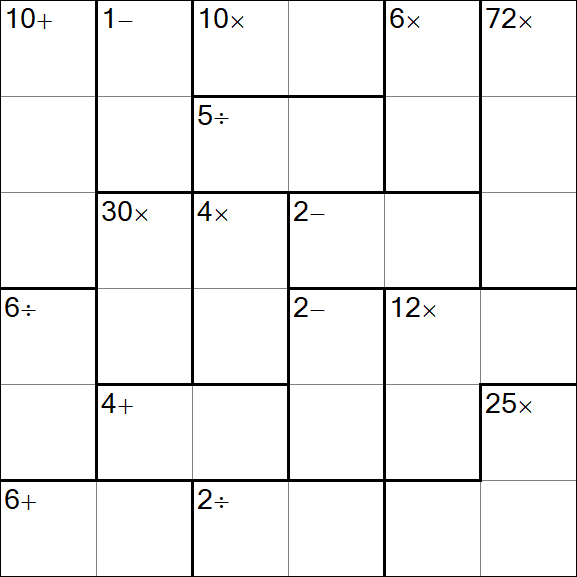 Calcudoku - Einfach