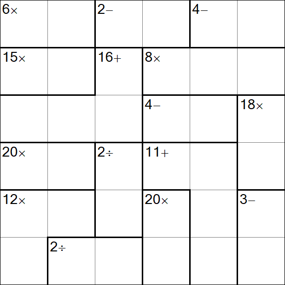 Calcudoku - Einfach