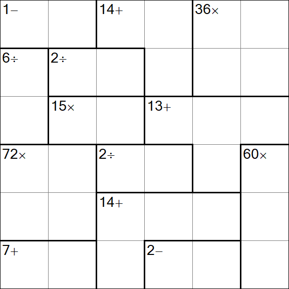 Calcudoku - Einfach