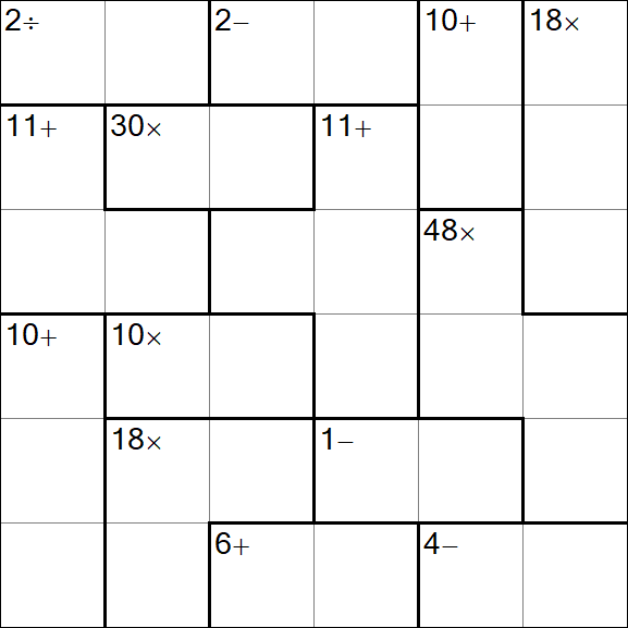 Calcudoku - Einfach