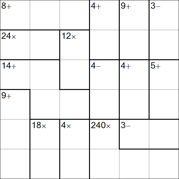 Calcudoku - Einfach