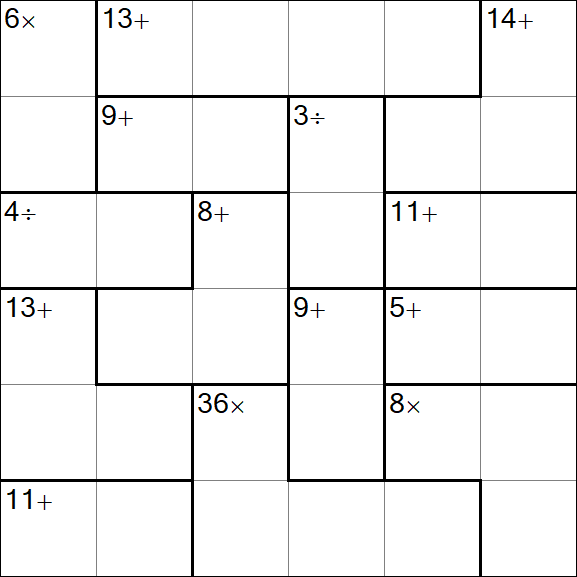 Calcudoku - Einfach