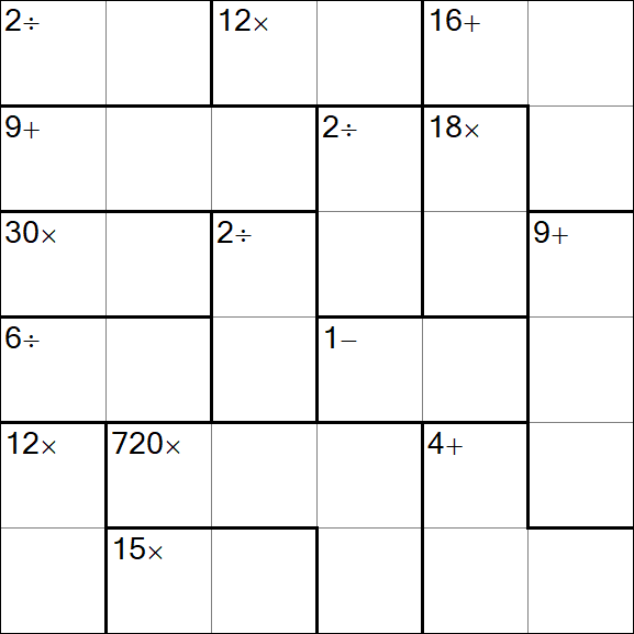 Calcudoku - Einfach