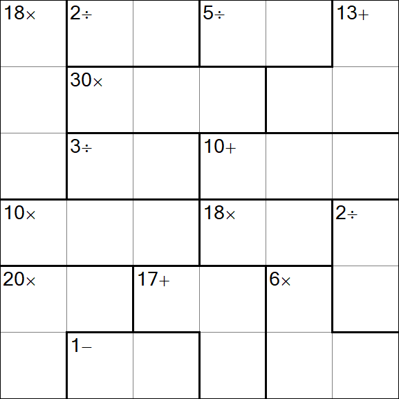 Calcudoku - Einfach