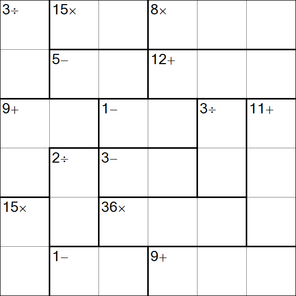 Calcudoku - Einfach