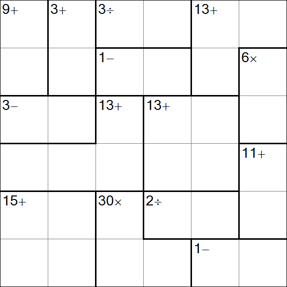 Calcudoku - Einfach