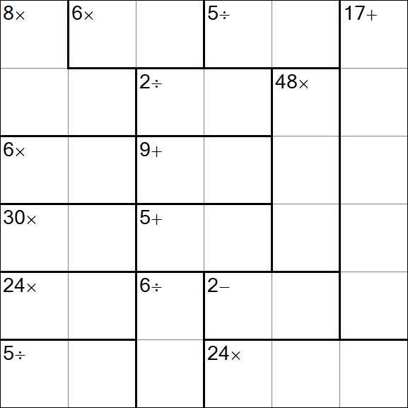 Calcudoku - Einfach