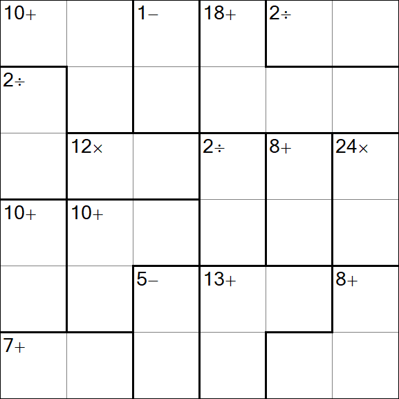 Calcudoku - Einfach