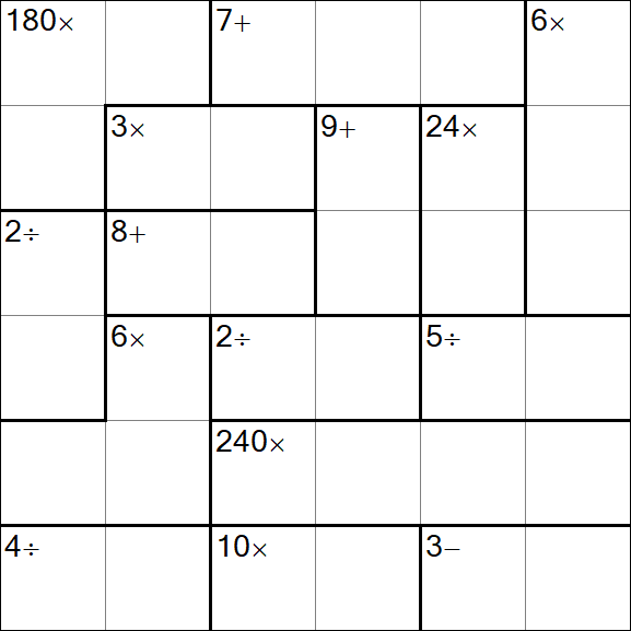 Calcudoku - Einfach