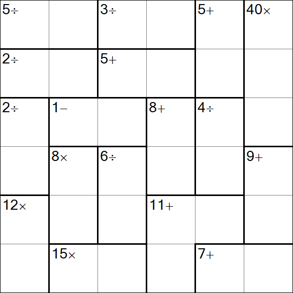 Calcudoku - Einfach
