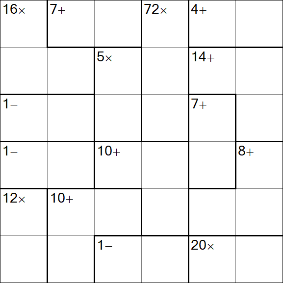 Calcudoku - Einfach