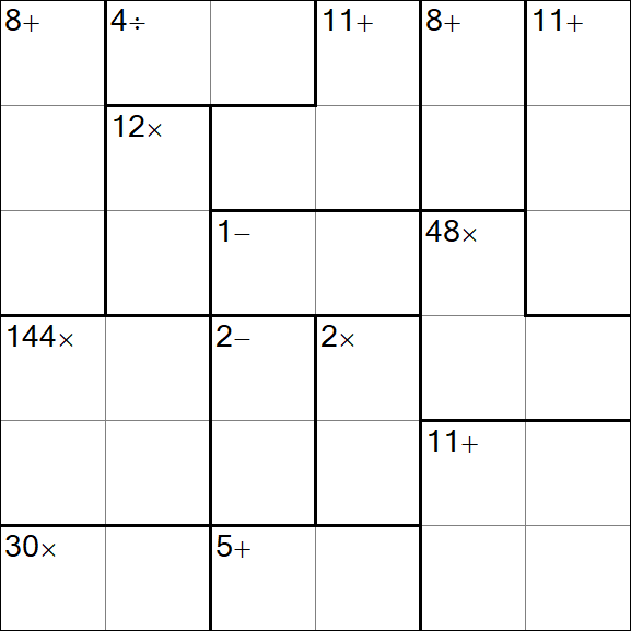 Calcudoku - Einfach