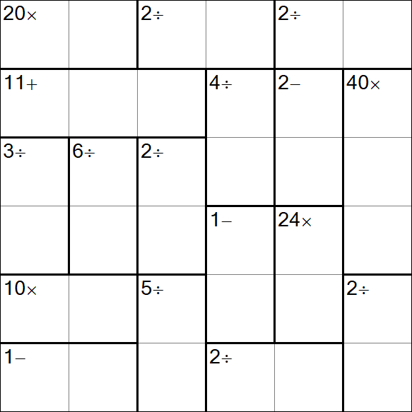 Calcudoku - Einfach