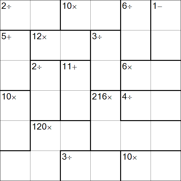Calcudoku - Einfach